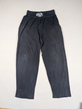 Vintage 80s Gold's Gym Black Sweatpants Men's Size L Made In USA Bodybuilding